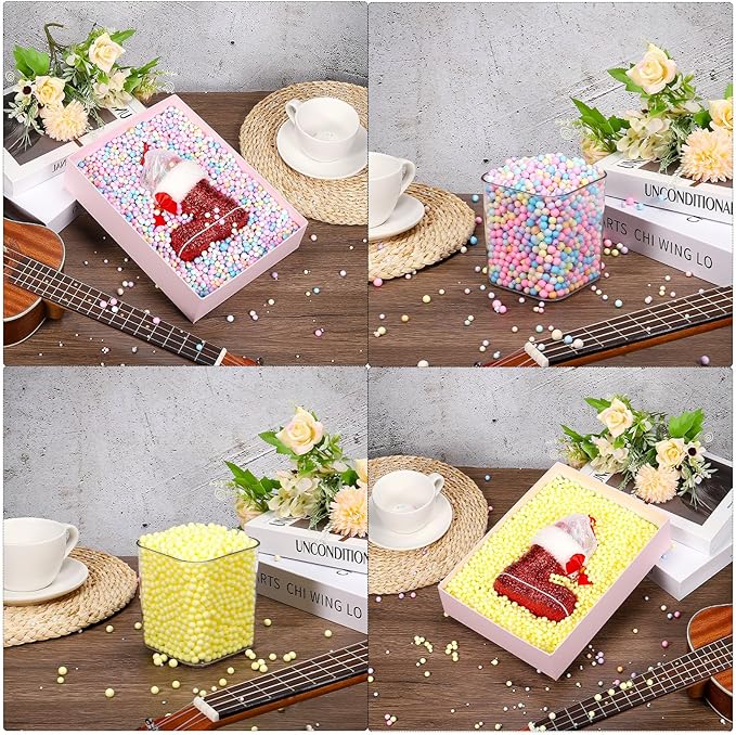 MECCANIXITY Foam Beads Foam Balls 7-9mm for Wedding and Party Decorations, Tiny Packing Balls, Arts DIY Crafts Supplies (Multicolored,1 Pack Approx 3000pcs)