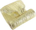 MEEDEE Champagne Deco Mesh 10 Inch Deluxe Wide Foil Metallic Mesh with Gold Tinsel Champagne Gold Mesh Ribbon for Christmas Tree, Wreaths, Garland, Gift Wrapping, Bows Making (30 Feet)