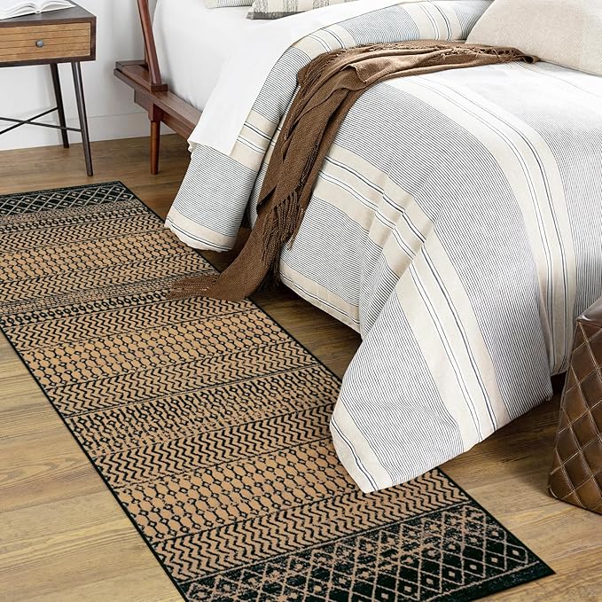Moroccan Kitchen Runner Rug, 2x6 Ultra Soft Rugs Runners for Hallways Non Slip, Washable Bathroom Runner Rugs Vintage Rug for Kitchen Entryway Laundry Bedroom