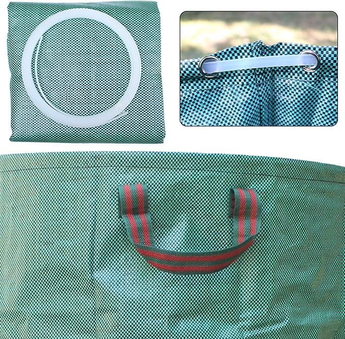 PHYEX 5-Pack 72 Gallons Garden Bag Heavy Duty Gardening Bags, Lawn Pool Garden Leaf Waste Rubbish Plants Grass Bag (5 X 72Gallons)