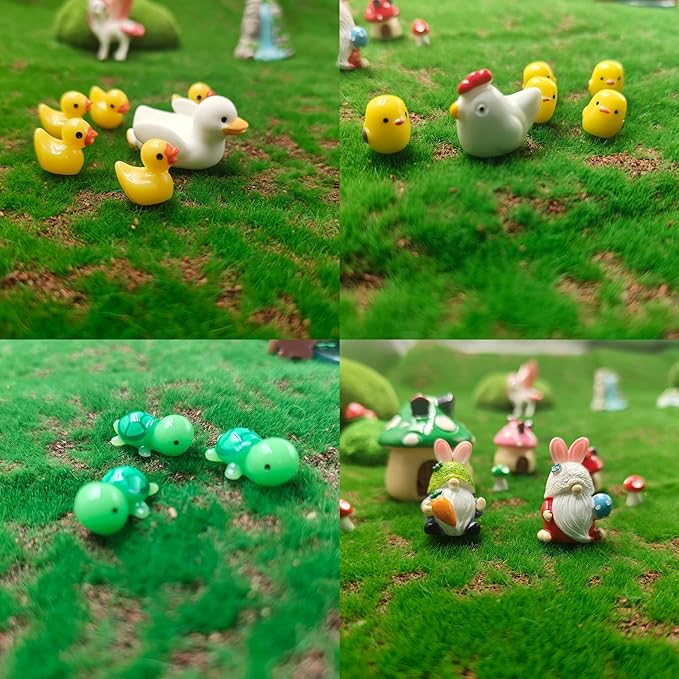 82 Pcs Fairy Garden Accessories Kit - Miniature Figurines, Resin Mushrooms, Elves, Animals, Bridges & Decor for DIY Terrarium, Dollhouse, Succulent Pots, Indoor/Outdoor Craft