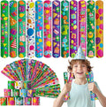 Childom 36 Pcs Birthday Slap Bracelet,Party Bracelet Gifts Birthday Decorations,Holiday Goodie Bag Stuffers for Party Favors,Bracelets Bulk for Home School Classroom Prizes Anniversary Holiday Outdoor