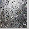 Kromapolis Window Film, Window Privacy Film Frosted, Vinyl Glass Covering, Stained Glass Decorative Film, Static Window Clings, Non-Adhesive (Grayish Black, 17.5 x 78.7 inch)