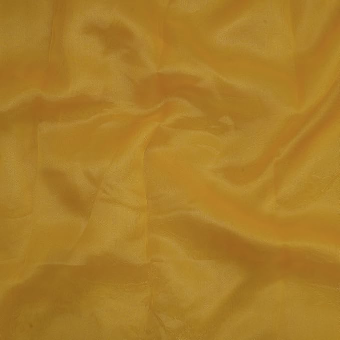 Organza Fabric 10 Yard Bridal Solid Sheer Bolt for Home Décor, Table Décor, Bridal, Fashion, Crafts, Decorations Silky Shiny Organza 44" - (10 Yard, Golden)