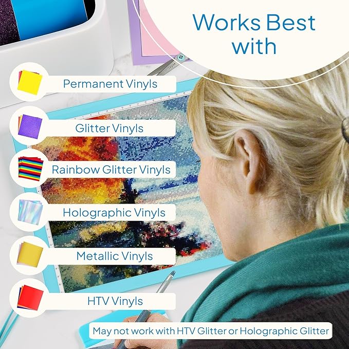 iVyne Corded Light Pad for Weeding Vinyl - A4 Light Box for Drawing - Light Board for Tracing - Light Box for Diamond Painting, Weeding Vinyl, Sketching, Tracing (Blue)
