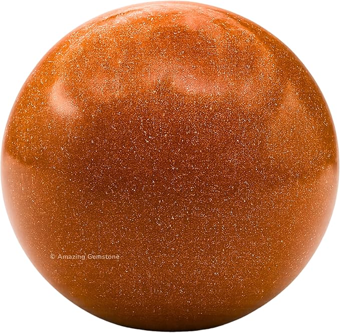 Amazing Gemstone Red Goldstone Crystal Ball with Stand - 2 Inches Crystal Sphere Meditation Balls for Witchcraft and Decorative Balls