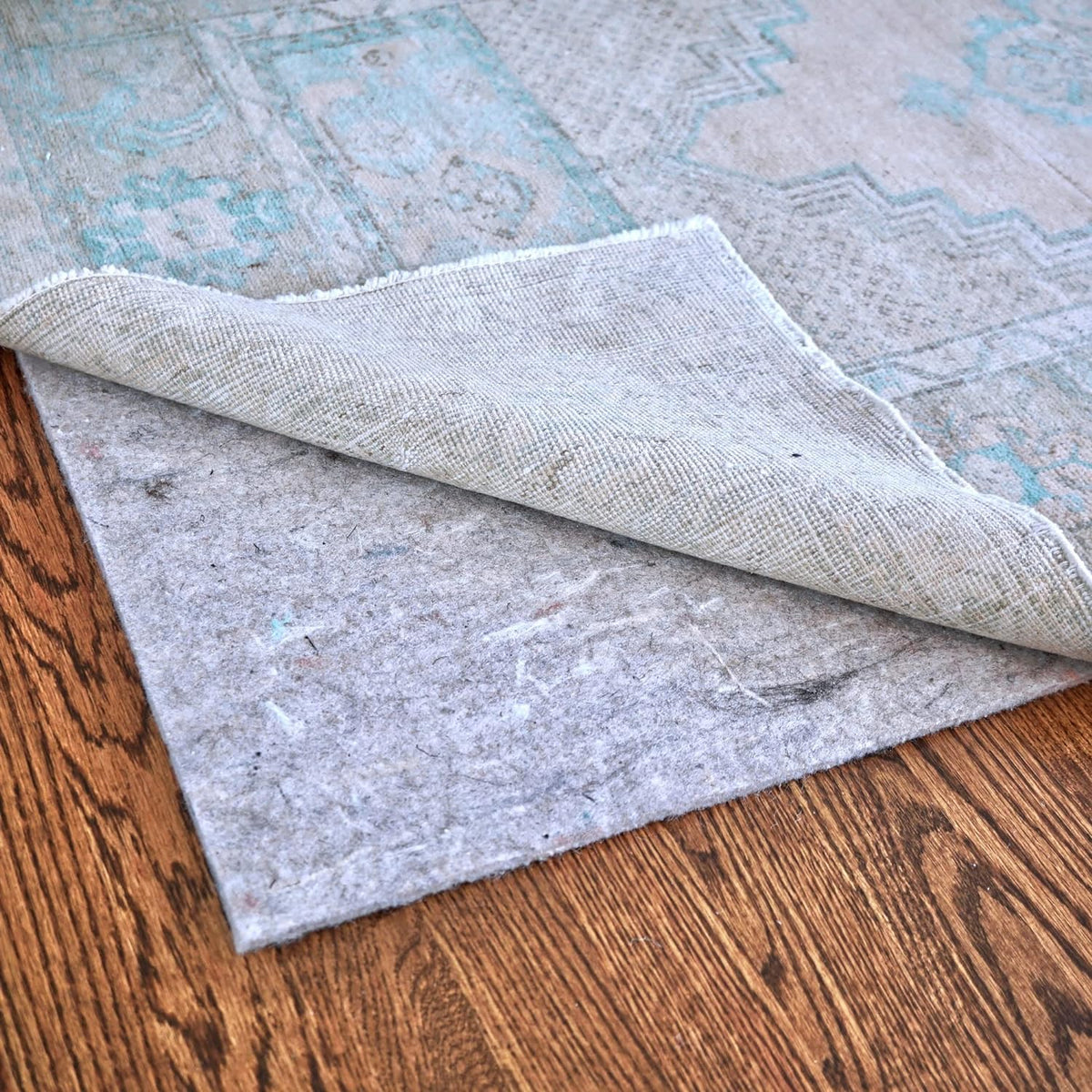 RUGPADUSA - Dual Surface - 3'x5' - 1/8" Thick - Felt + Rubber - Non-Slip Backing Rug Pad - Adds Low-Profile Comfort and Protection