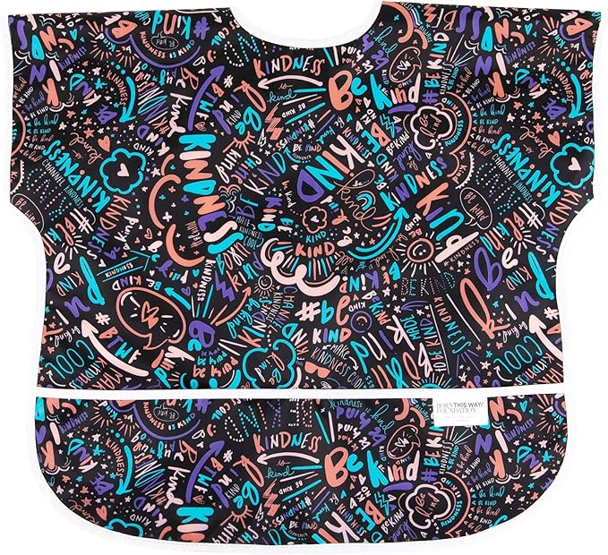 Bumkins Bibs - Toddler Bibs, Waterproof, Large for 1-3 Years, Short Sleeve