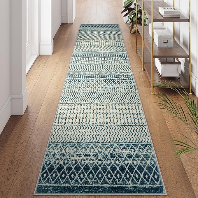 Runners for Hallways Kitchen Runner Rug, 2'6''x10' Non Slip Long Washable Runner Rugs,Soft Low Pile Door Rugs for Entryway Indoor Carpet Runners for Kitchen Laundry Bedroom Bathroom