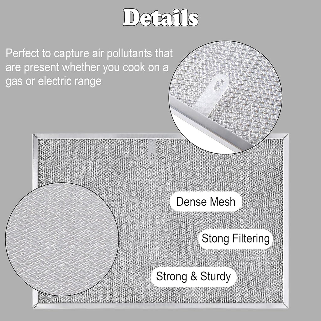Wadoy BPS1FA36 Range Hood Filter 11-3/4" X 17-1/4" X 3/8", 2 Pack Aluminum Mesh Grease Range Hood Filter with Blue Protective Film (𝐂𝐚𝐧 𝐛𝐞 𝐭𝐨𝐫𝐧 𝐨𝐟𝐟) Compatible with Broan Nutone 99010300E
