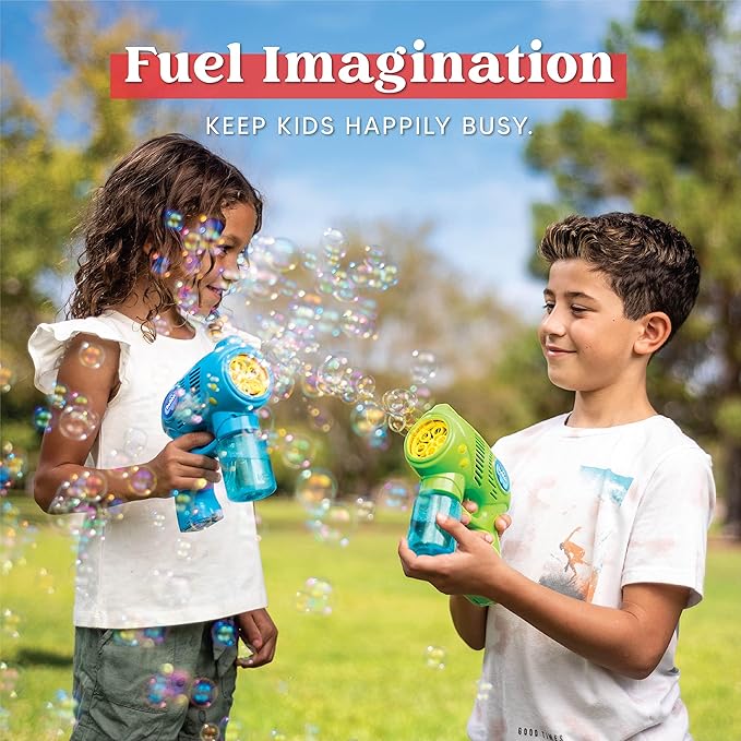 JOYIN 2 Kids Bubble Gun with 2 Bottles Refill Solution, Bubble Machine Gun for Toddlers 1-3 Kids 4-8, Party Favors, Summer Toy, Outdoors, Easter, Birthday Gift