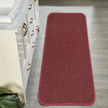 Bath Mat,Ultra Thin Bathroom Runner Rugs,Large Bath Mats for Bathroom,Quick Dry,Non-Slip,Machine Washable,Low Pile,Bath Rug,Shower Outside,Sink,Home Decor Accessories.Red,1'5"x2'11"（17x35inch）