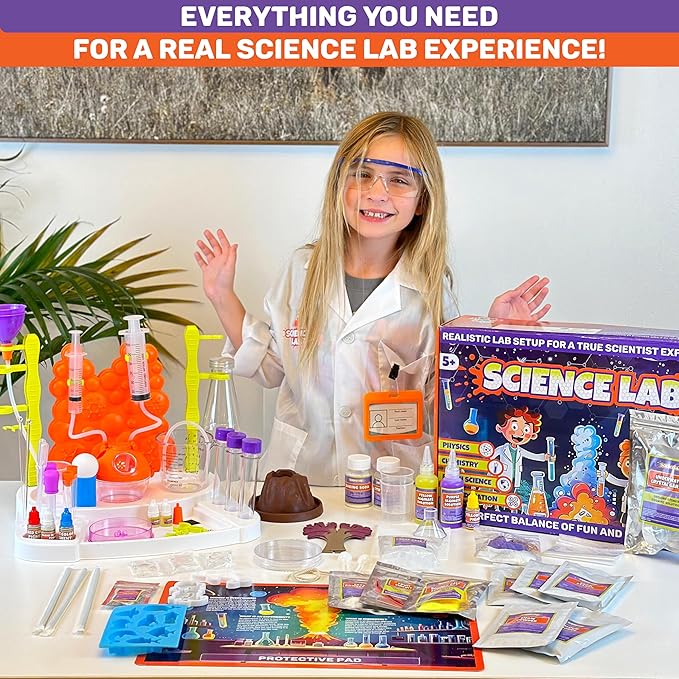 Science Kits for Kids | Ultimate Chemistry Lab Setup with 100 Experiments | Toys Set for Boys and Girls Age 7-8-9-12