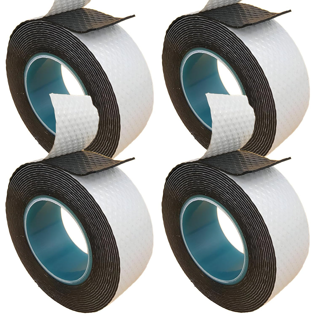 4 Rolls Butyl Rubber Self-Fusing Tape | IP67 Waterproof & 35KV Insulated | Extreme Cold/Hot Resistance (-4°F to 194°F) | for Electrical Joints, Pipe Leaks, Handlebar Grip Wrap (1" x10FT)