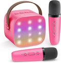 YLL Mini Karaoke Machine for Kids Toys, Portable Bluetooth Speaker with 2 Wireless Microphones, Birthday Gifts for Girls 3, 4, 5, 6, 7, 8, 9, 10, 11, 12+ Years Old Toddler Teens (Hotpink)