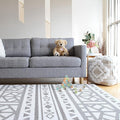 Cushmat Stylish Reversible Foam Play Mat (Large, Crystals - Blue Charcoal) - Soft, Waterproof, Durable Play mat for Infants, Babies, Toddler, Kids & Grownup - 6.5ft x 4.5ft