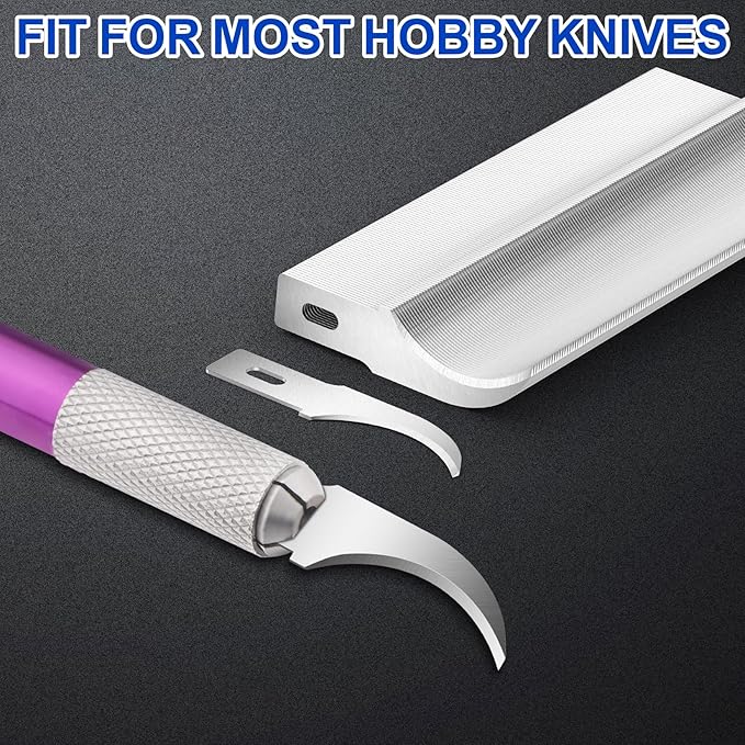 DIYSELF 150 PCS Hobby Knife Replacement Blades, 24 Sharp Exacto Knife Blades, Hobby Knife Blade Refills with Storage Case, High Carbon Steel Exacto Blades for Craft, Scrapbooking, Stencil (#28)