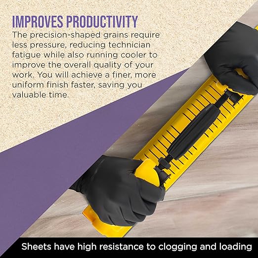 Dura-Gold Premium 600 Grit PSA Purple Film Ceramic Longboard Sandpaper, 2-3/4" Wide Continuous 20 Yard Roll - Self Adhesive Stickyback for Auto & Wood Air File Long Board Sanders, Hand Sanding Blocks