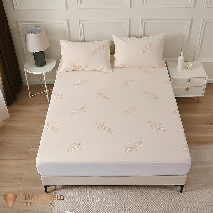 Waterproof Organic Mattress Protector California King - Organic Cotton Breathable Mattress Pad Cover - 250 GSM Comfort - Deep Pocket - Fitted Comfort