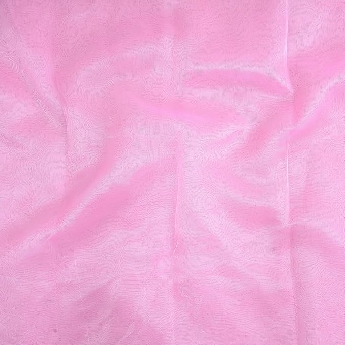 Organza Fabric 10 Yard Bridal Solid Sheer Bolt for Home Décor, Table Décor, Bridal, Fashion, Crafts, Decorations Silky Shiny Organza 44" - (10 Yard, Baby Pink)