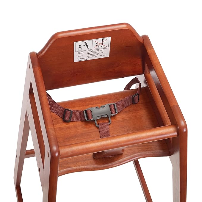 Stager Direct, Seating Ready-to-Assemble Restaurant Wood Bar Height High Chair, Baby Highchairs, Durable Dining Feeding Chair with Steps, High Chairs for Babies and Toddlers, (n 02)