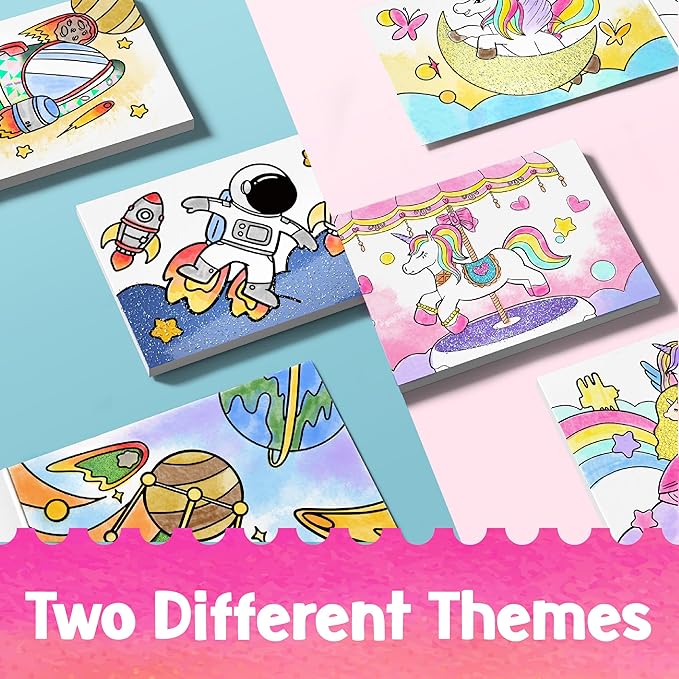 Paint with Water Unicorn Coloring Books for Toddlers,Water Color Paint Set for Teens, Arts and Crafts for Girls Boys Ages 3 4 5 6 7 8+, Birthday Christmas Gift,Travel Toys