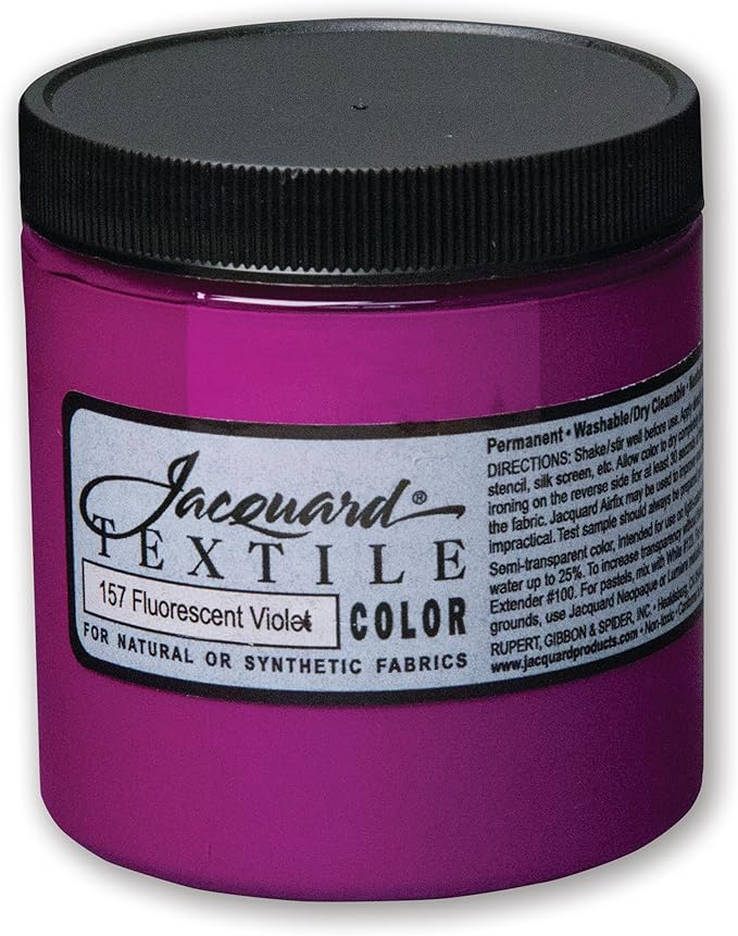 Jacquard Textile Color Paint FL, Fluorescent Violet