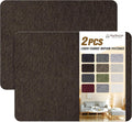 KING MOUNTAIN Coarse Linen Repair Patches, Self-Adhesive Linen Fabric Patches, 8X11 inch 2 PCS, Multi Color, Can be Used for Linen Sofa Repair and Linen Clothes Repair(8" x 11"-2PCS,Chocolate Brown)