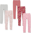 Amazon Essentials Girls and Toddlers' Leggings, Multipacks