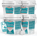 Non-Chlorine Spa Shock for Hot Tub, Chlorine-Free Shock Treatment for Hot Tubs, Spas and Swimming Pools, Quick Dissolving, Fast Acting Oxidizing Shock for Crystal Clear Water- 5lbs*4 Packs