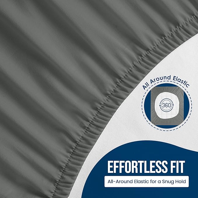 Utopia Bedding Waterproof Mattress Protector Queen Size, Premium Terry Mattress Cover 200 GSM, Breathable, Fitted Style with Stretchable Pockets (Gray)