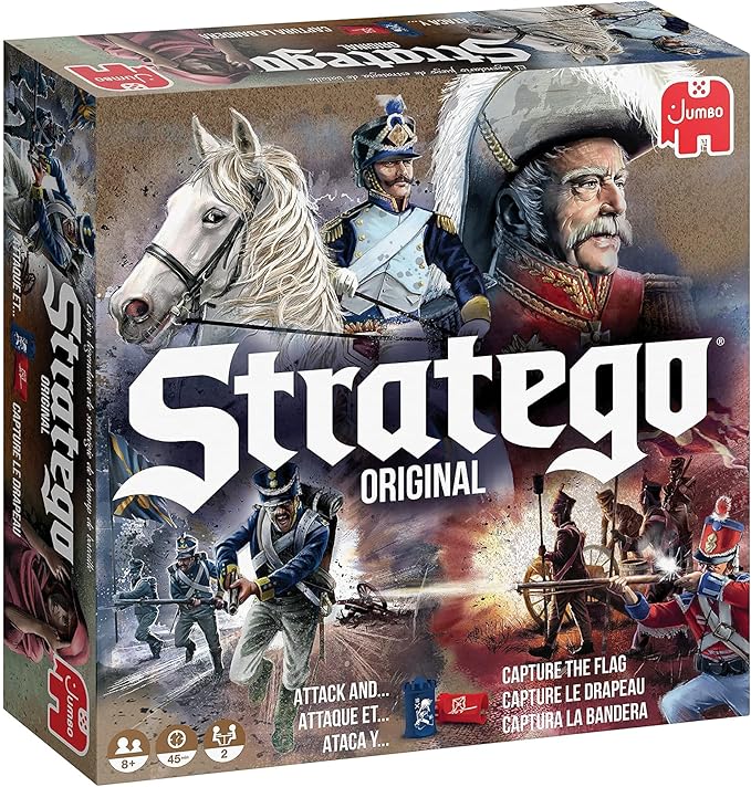 Jumbo, Stratego - Original, Strategy Board Game, 2 Players, Ages 8 Year Plus