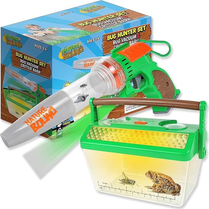 Nature Bound Bug Catcher Vacuum with Light Up Critter Habitat Case | Eco-Friendly Outdoor Toys for Kids | Includes Vacuum and Cage | Bug Vacuum for Kids Toy | Bug Catcher Vacuum