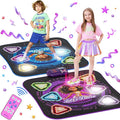 Dance Mat, 2025 Light Up 2-Player Opposing Dance Pad with Single & Double Player Modes, 12-Button Kids Music Toys with Bluetooth, Birthday for 3-12 Year Old Boys Girls