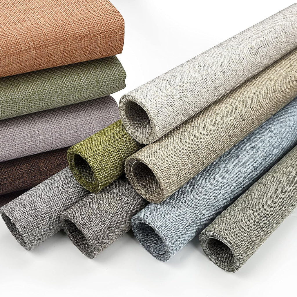 Fine Linen Fabric Patches, Self-Adhesive, 12x40 Inch, Multi Color, for Sofa & Clothes Repair