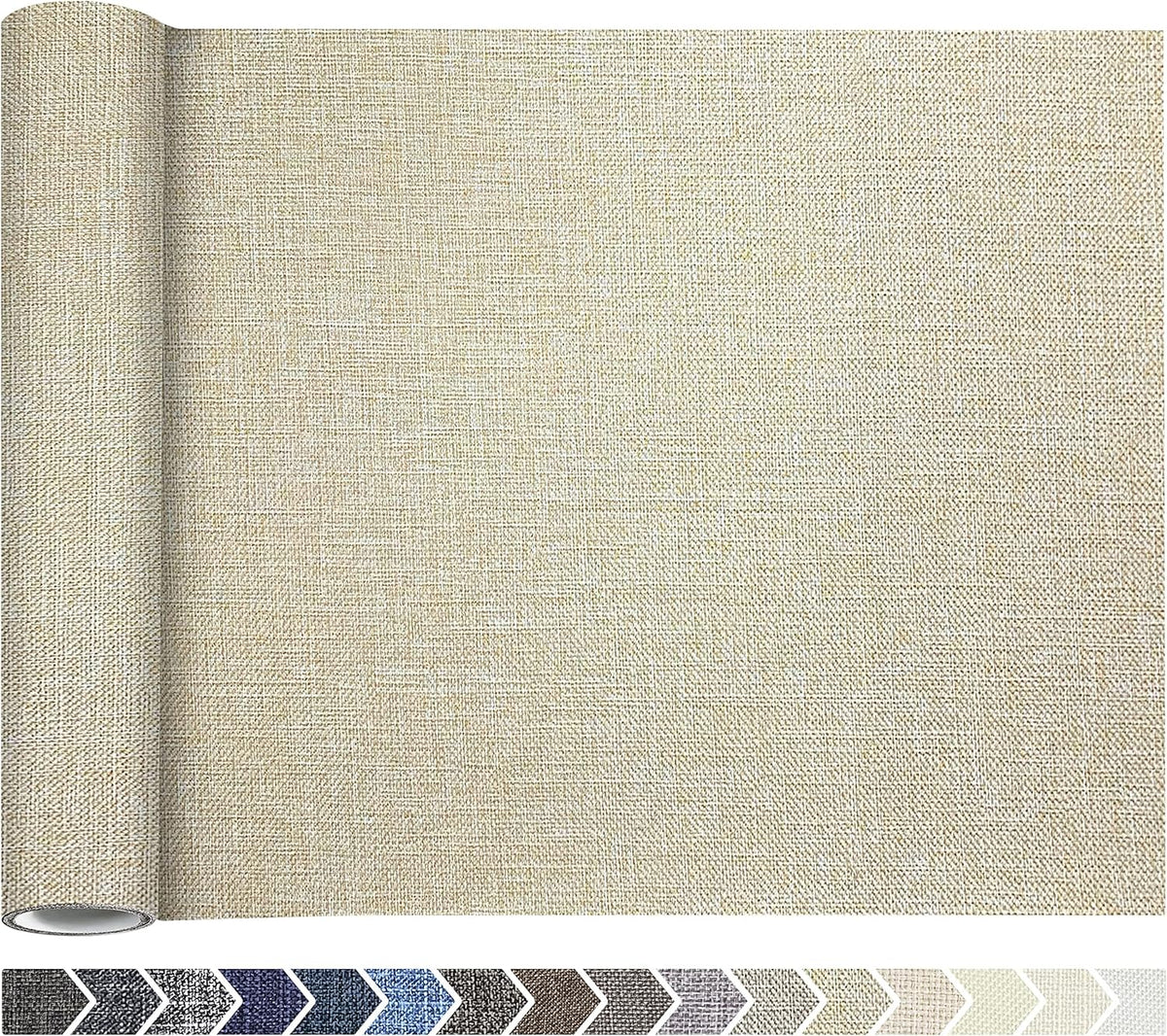 Coarse Linen Repair Patches, Self-Adhesive Linen Fabric Patches, 12X40 inch Extra Size, Multi Color, Can be Used for Linen Sofa Repair and Linen Clothes Repair(12" x 40",Beige 1.0)