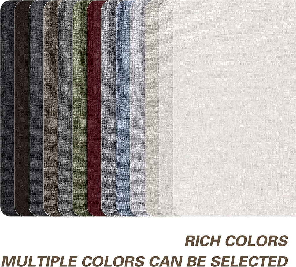 Fine Linen Fabric Patches, Self-Adhesive, 8x11 inch Extra Size, Multi Color, for Sofa and Clothes Repair (Blue Grey)