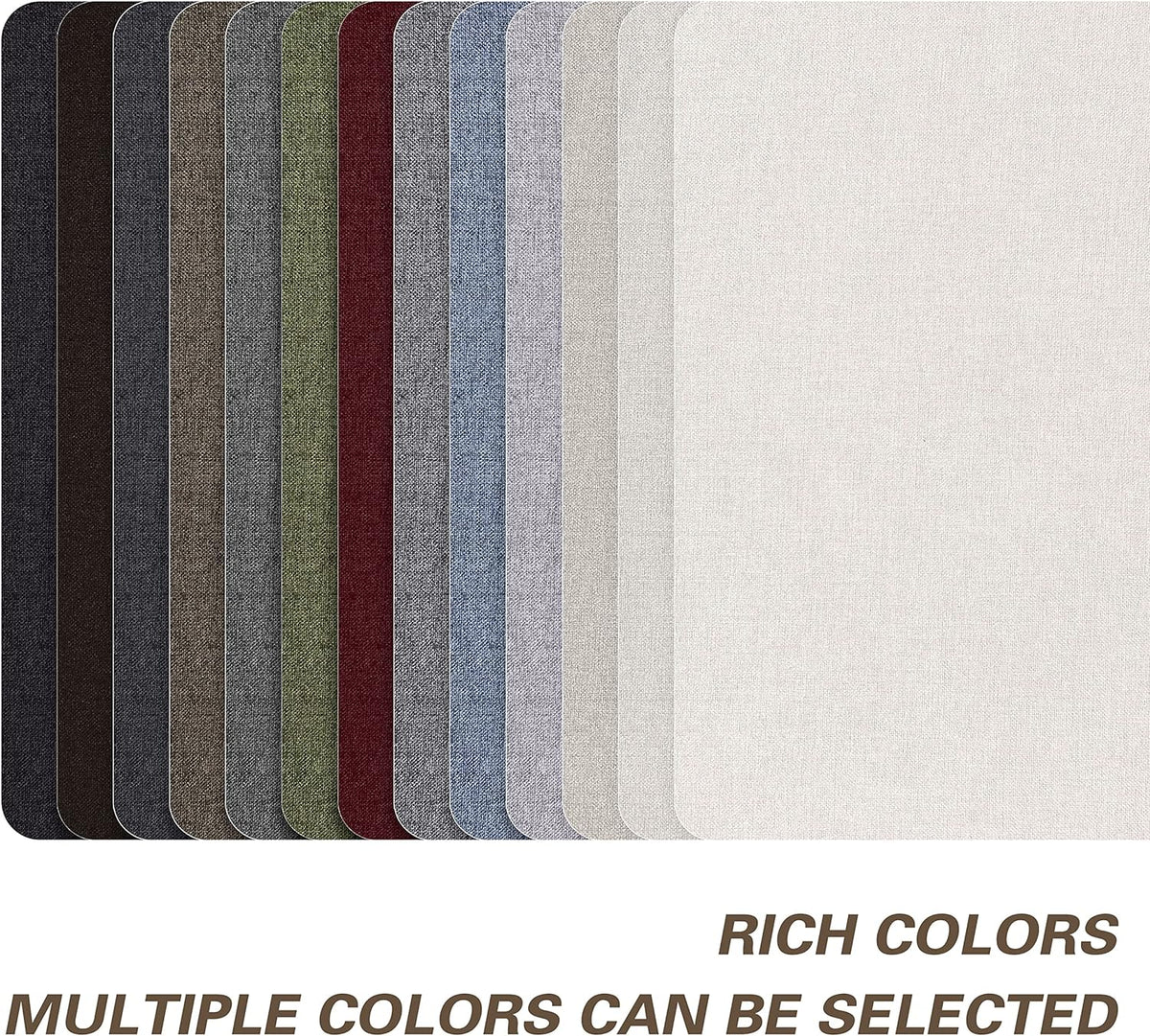 Fine Linen Fabric Patches, Self-Adhesive, 8x11 inch Extra Size, Multi Color, for Sofa and Clothes Repair (Blue Grey)