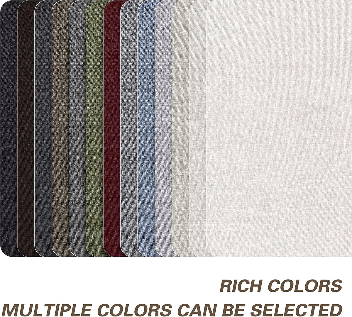 KING MOUNTAIN Self-Adhesive Coarse Linen Repair Patches, 8X11 inch, Multi Color, Can be Used for Linen Sofa Repair and Clothes Repair(8" x 11", Ebony Brown)