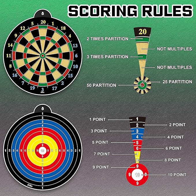 Magnetic Dart Board - 12pcs Magnetic Darts - Excellent Indoor Game and Party Games - Gifts for 5 6 7 8 9 10 11 12 Year Old Boy Kids