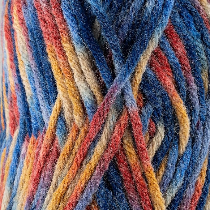 Sensy Roving Multi Color Yarn, 3.5 oz, 132 Yards, Gauge 5 Bulky (Midnight)