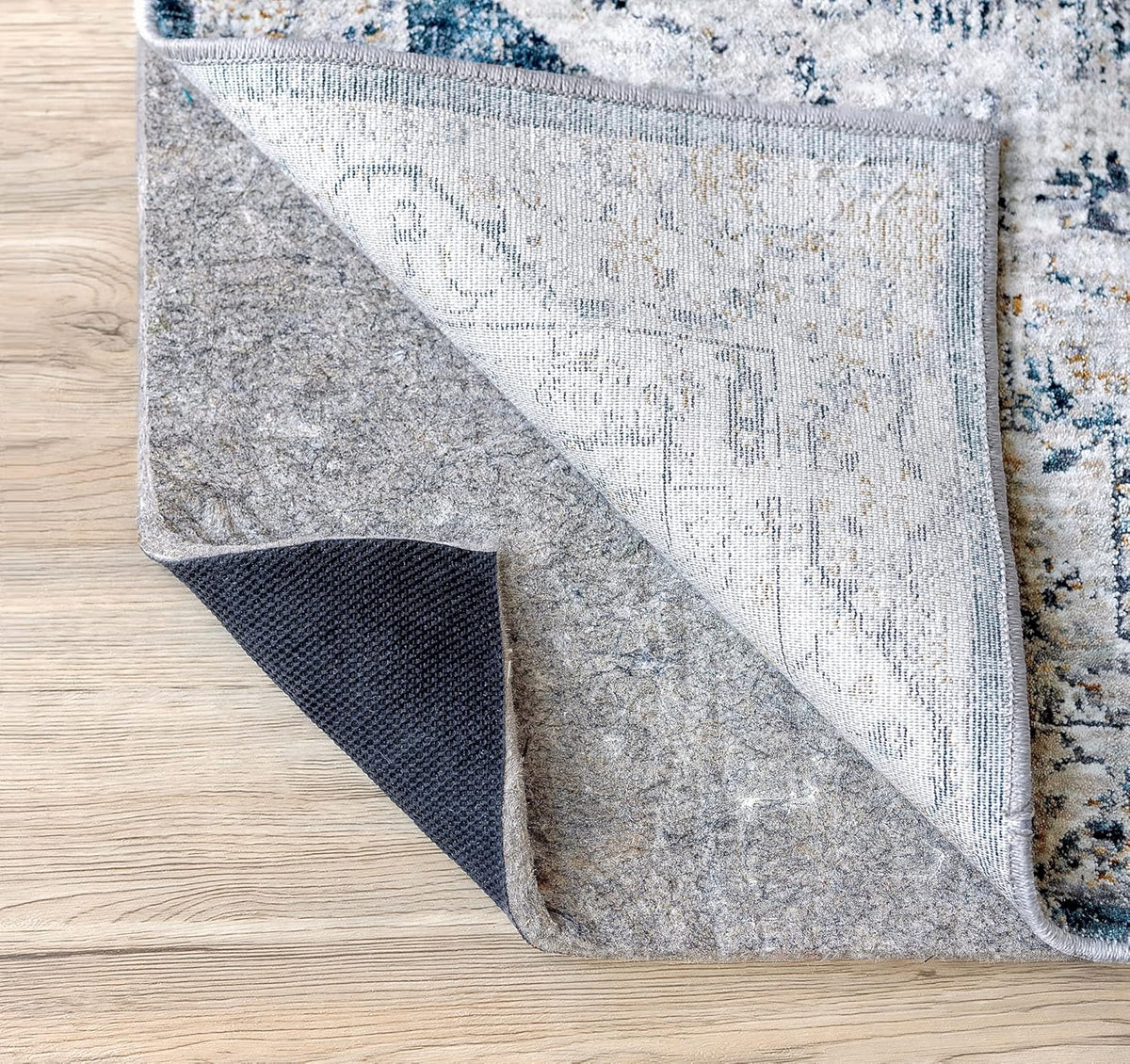 RUGPADUSA - Dual Surface - 10'x13' - 3/8" Thick - Felt + Rubber - Enhanced Non-Slip Rug Pad - Adds Comfort and Protection - for Hard Surface Floors